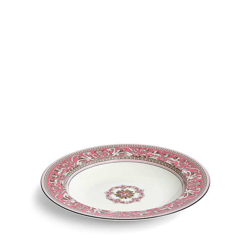 Florentine Rim Soup Bowl, D22.8cm, Fuchsia-0