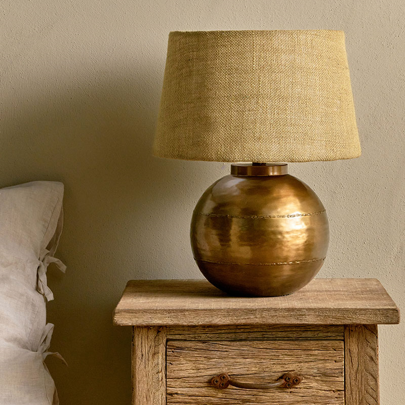 Rasan Table Lamp, H25.5cm, Antique Brass-2