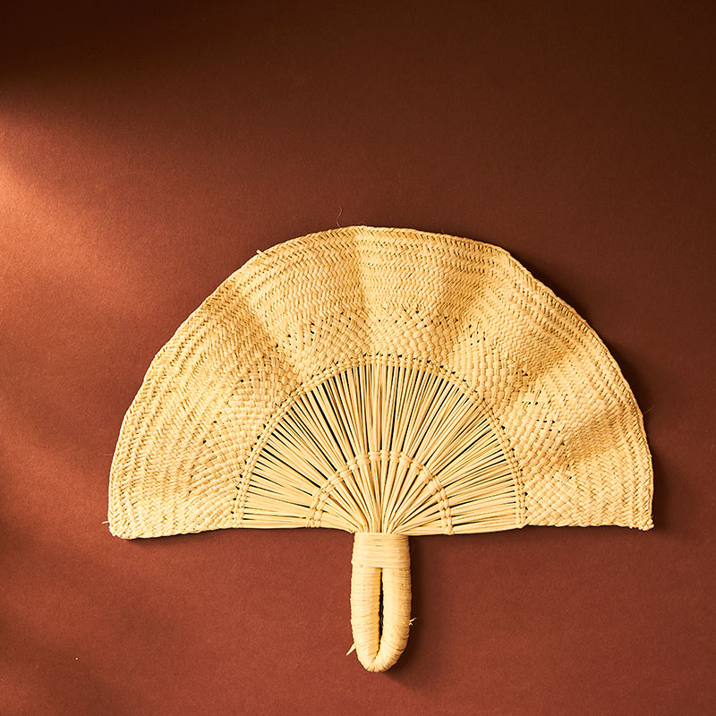 Classic Handwoven Fan, 24cm, Natural-0