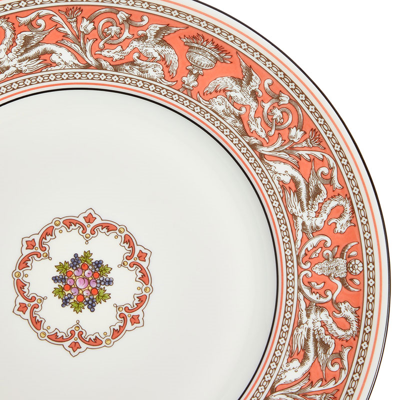 Florentine Plate, D27.3cm, Salmon-3