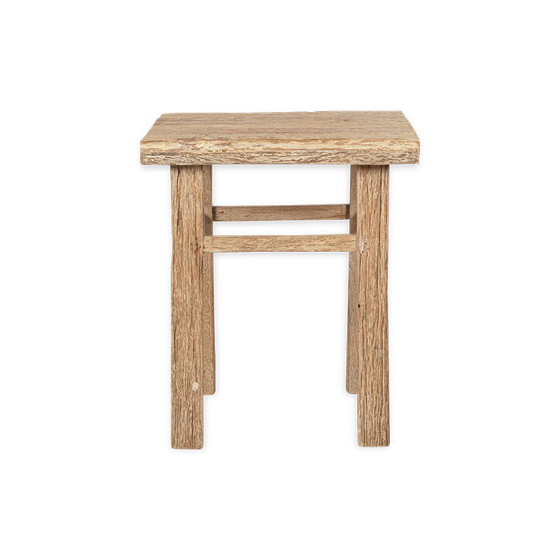 Ibo Reclaimed Wood Side Table, Natural-1