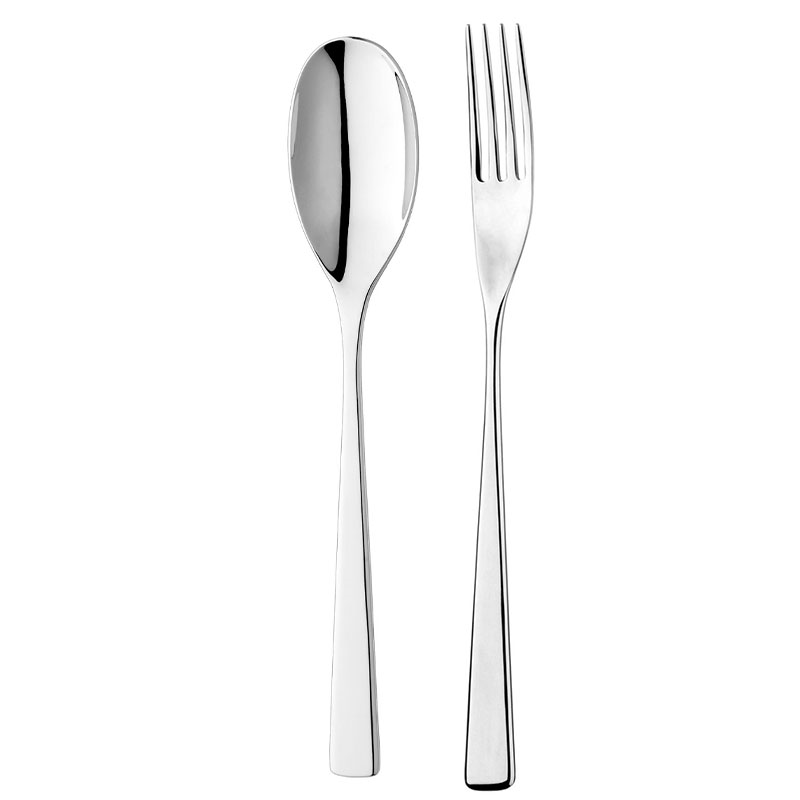 Serving Fork & Spoon Set, Tilia Mirror Finish-0