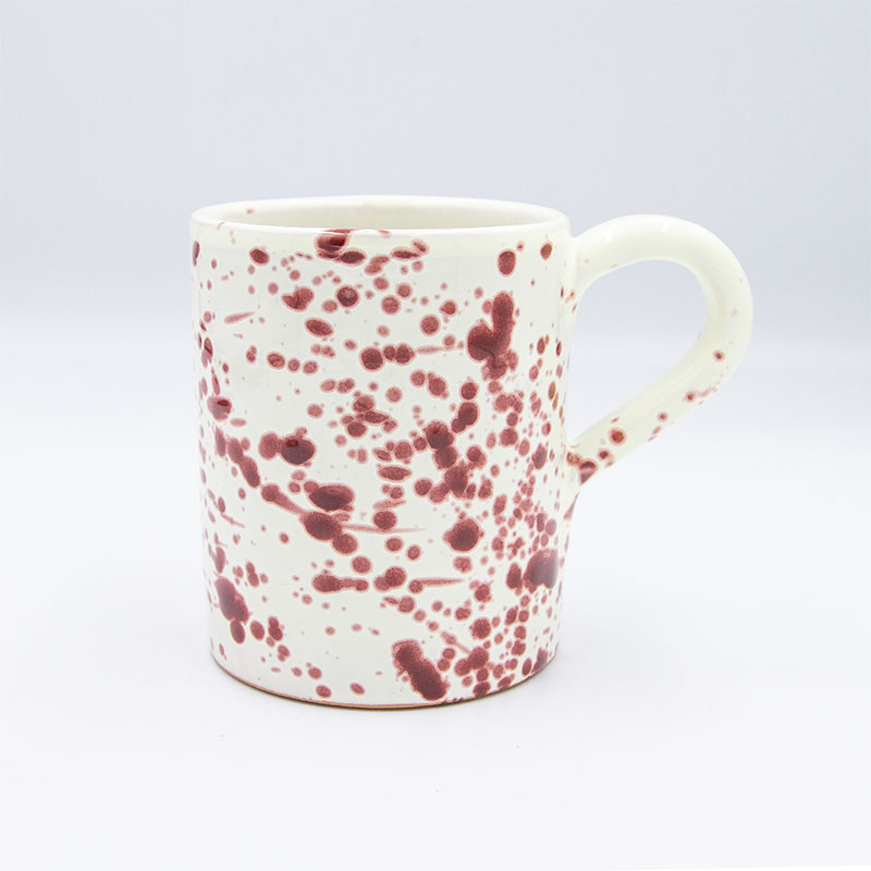 Splatter Mug, H10cm, Cranberry-0