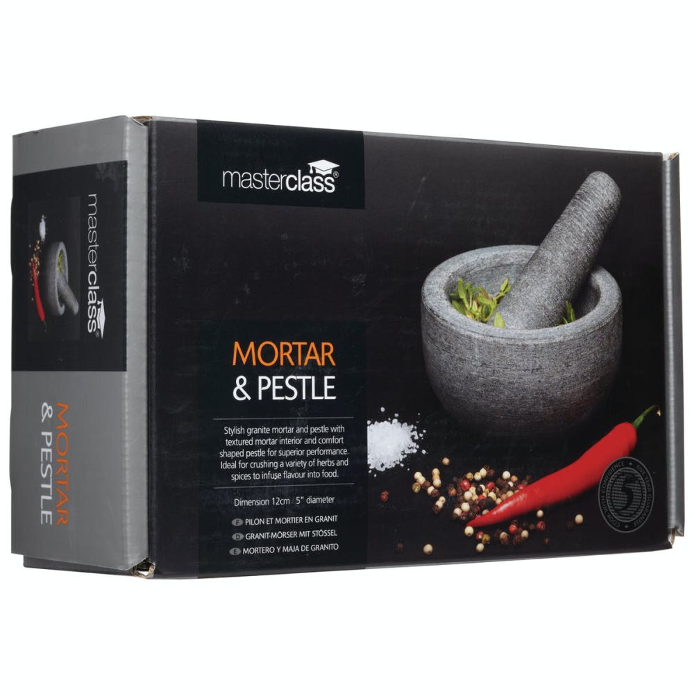 Pestle and mortar, 12cm, Light Granite-2