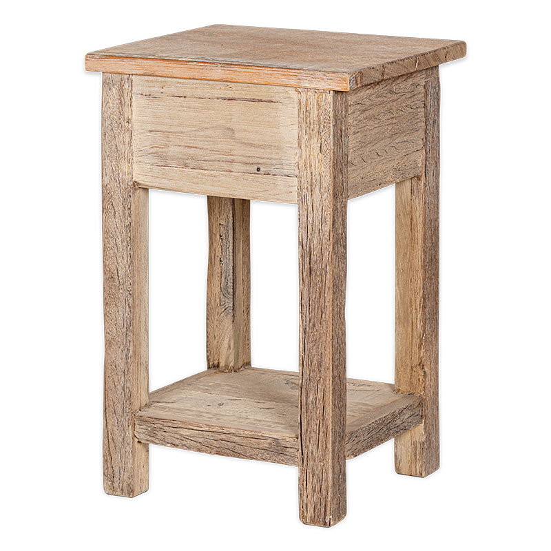 Ibo Reclaimed Wood Bedside Table, Natural-4