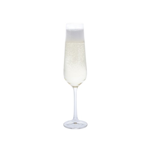 Cheers Set of 4 Champagne Flutes, 200ml, Clear-1