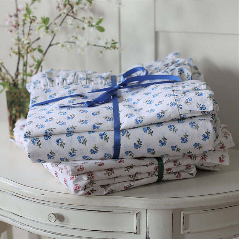 Ditsy Double Duvet Cover, Blue-1