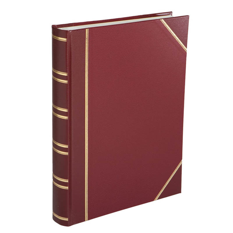 Large Portrait Photograph Album, L39.4 x W30.5cm, Burgundy-0