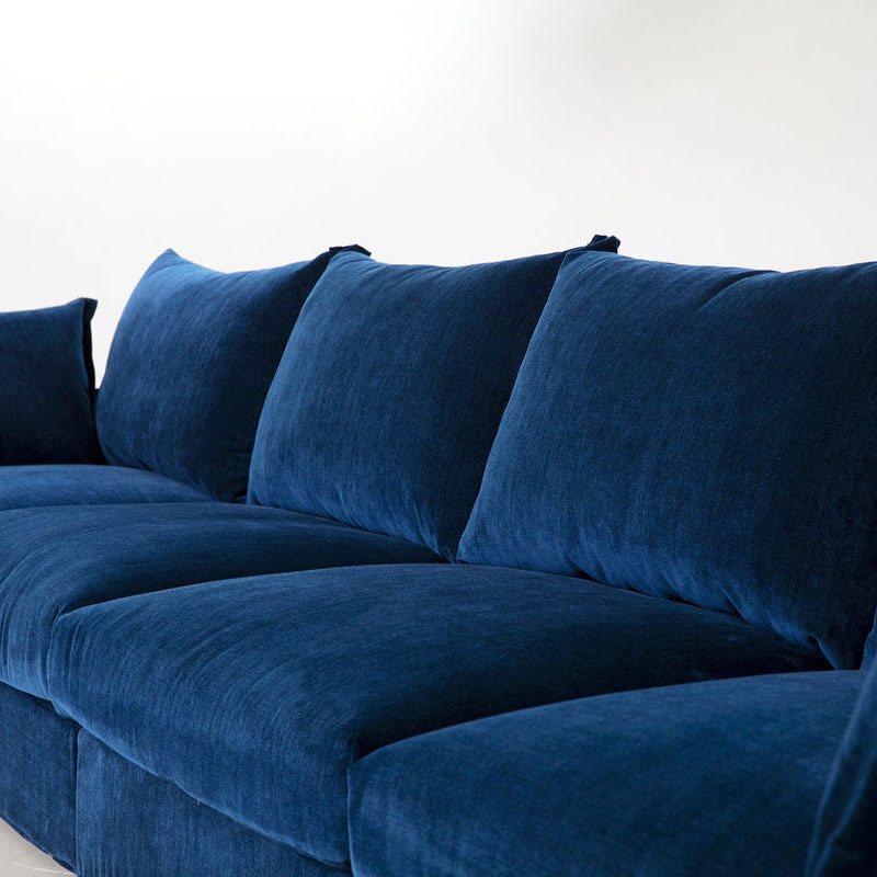 Model 06 4 Seater Sofa With Chaise, Navy-3