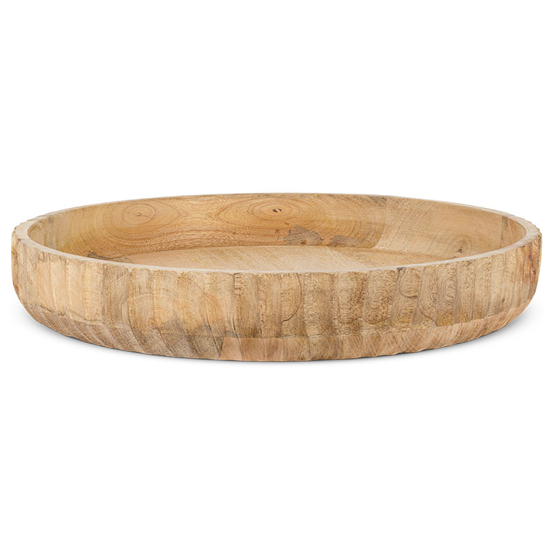 Gavivi Mango Wood Bowl, D35cm, Natural-1