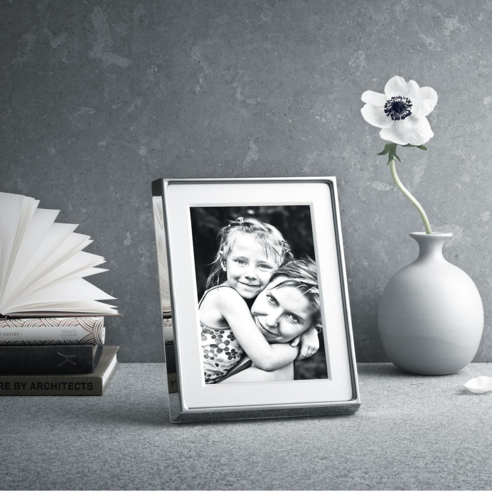 Deco Photograph frame, 7 x 5", Stainless Steel-1