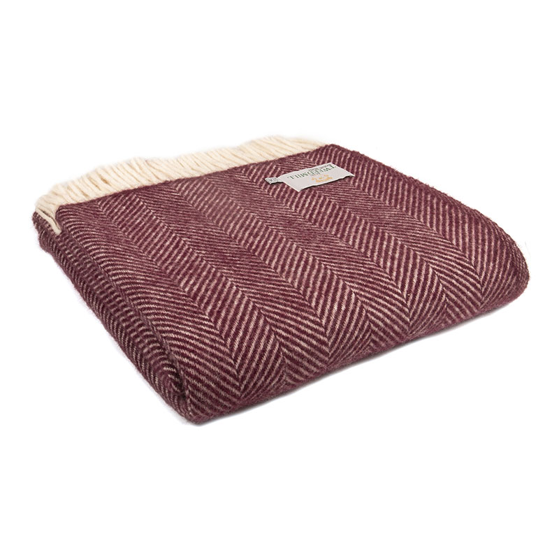 Fishbone Throw, 150 x 183cm, Rosewood-0