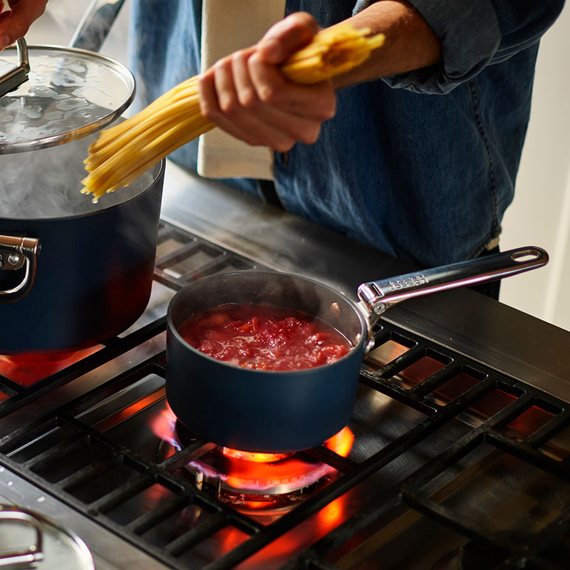 Space Folding Saucepan & Lid, 19cm, Midnight Blue-0