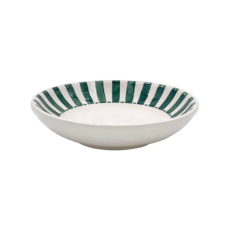 Stripes Pasta Bowl, D20cm, Green-0