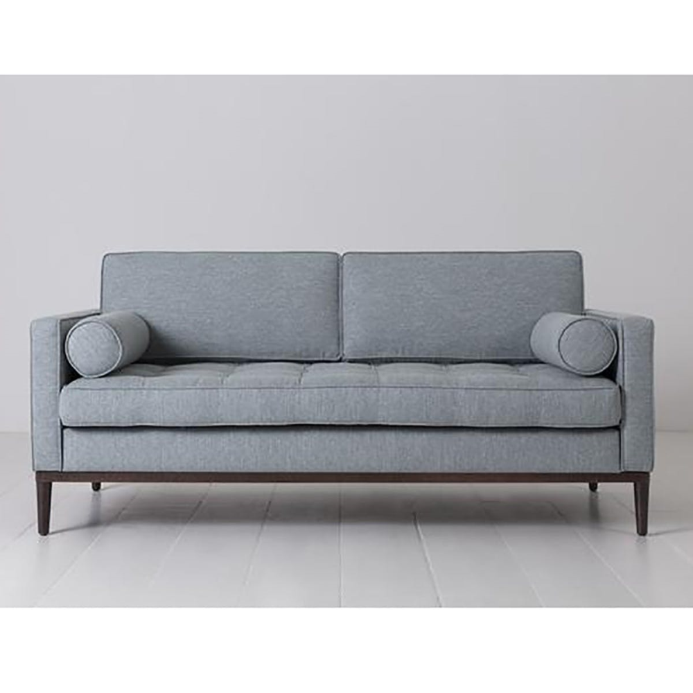 Model 02 2 Seater Linen Sofa, Seaglass-2