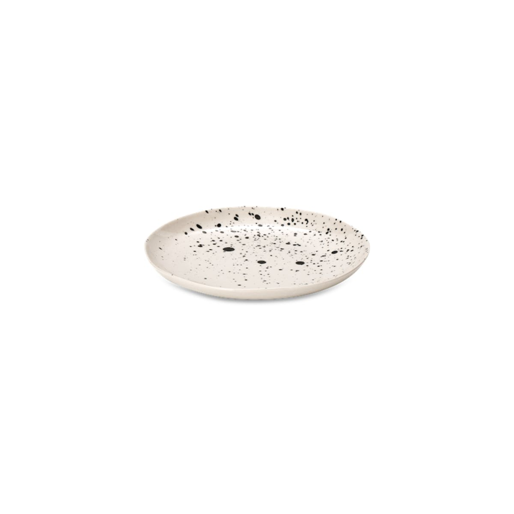 Ama Splatter Side Plate, D19cm, White-1