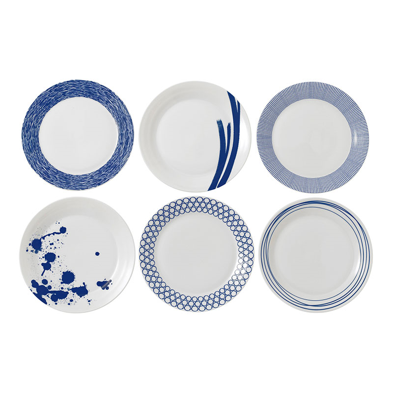 Pacific Set of 6 dinner plates, 28cm-0