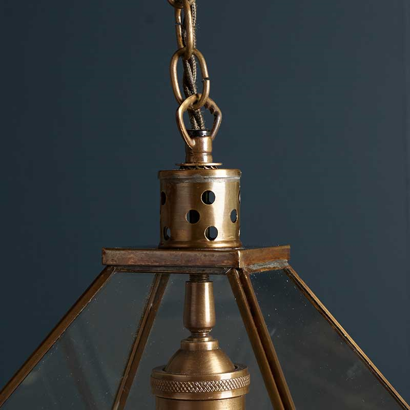 Carrington Large Lantern Pendant, H47cm x W20cm, Antique Brass-2