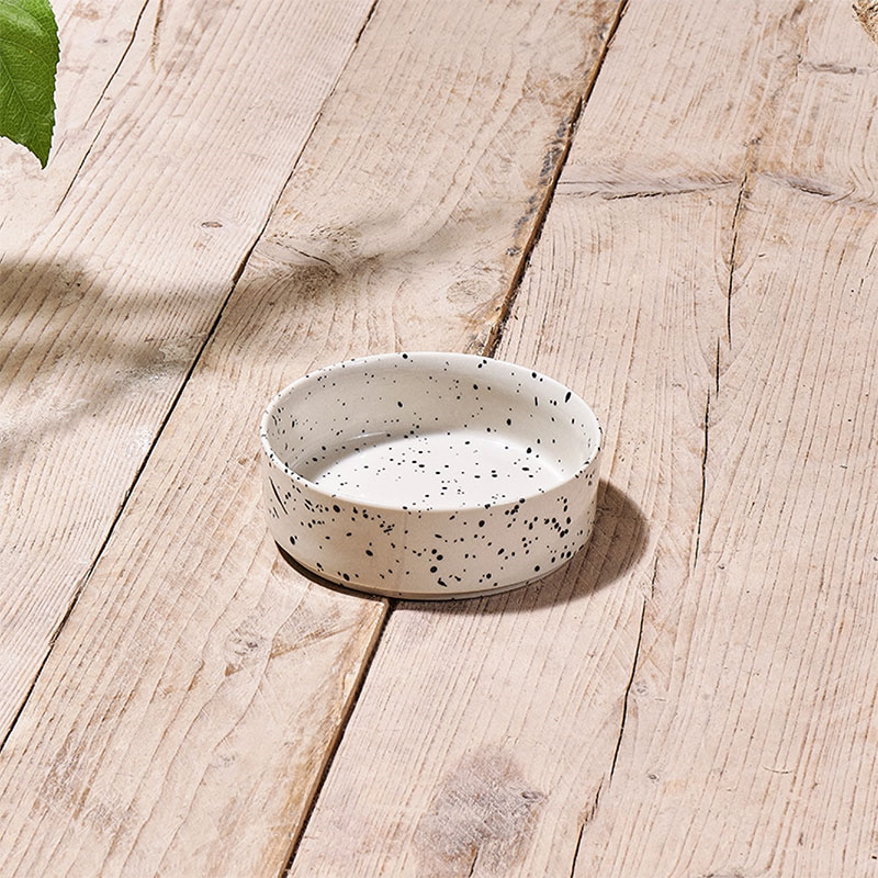 Ama Ceramic Pet Bowl, D12cm, Splatter-0