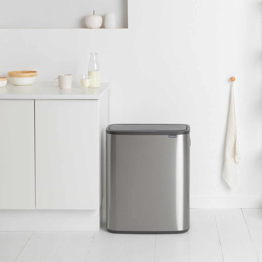 Bo Touch bin, 60 litre, Matt Steel Fingerprint Proof-8