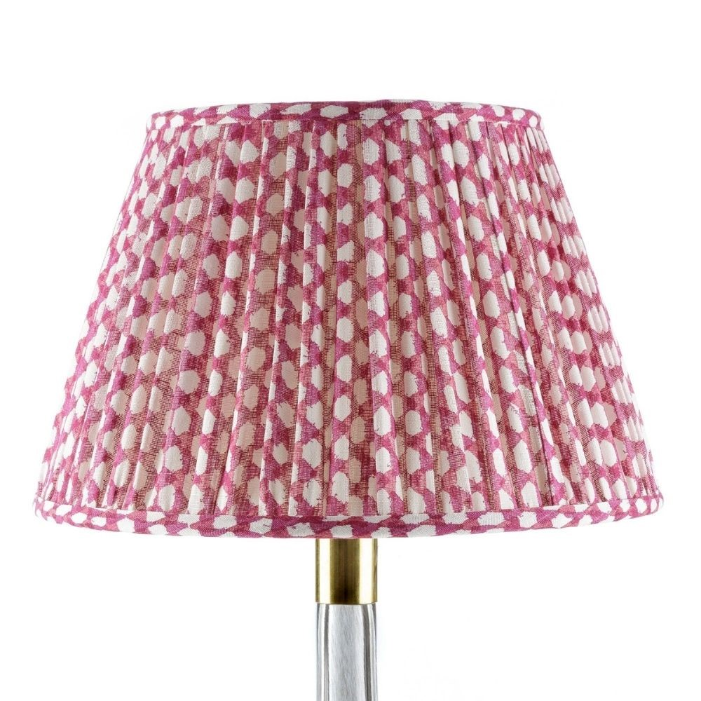 16 x 10.5 x 10.5 Inch Lampshade in Fuchsia Wicker, 40cm-0