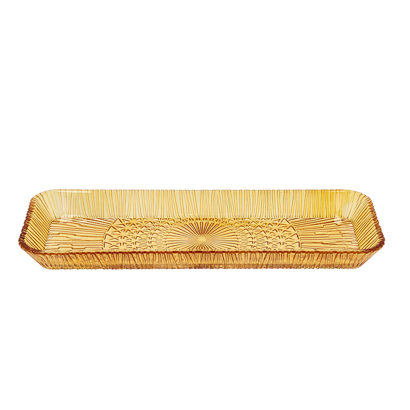 Kusintha Serving Dish, L38 x W14cm, Amber-1