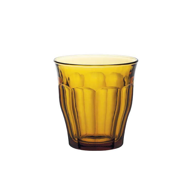 Picardie Set of 6 Tumblers, 250ml, Amber-0