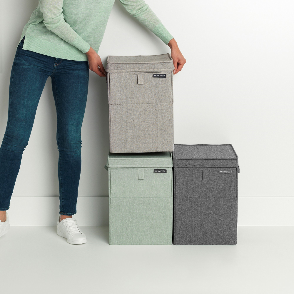 Stackable laundry box, 35 litre, Grey-9