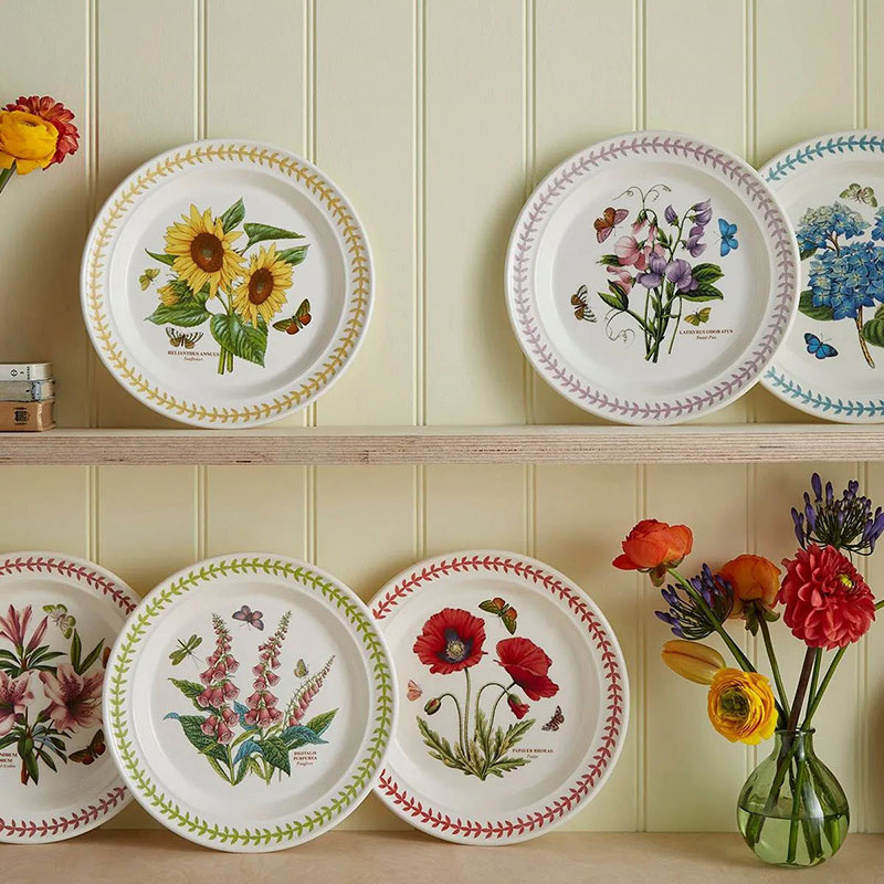 Botanic Garden Meadow Set of 6 Dinner Plates, D26cm, Multi-0