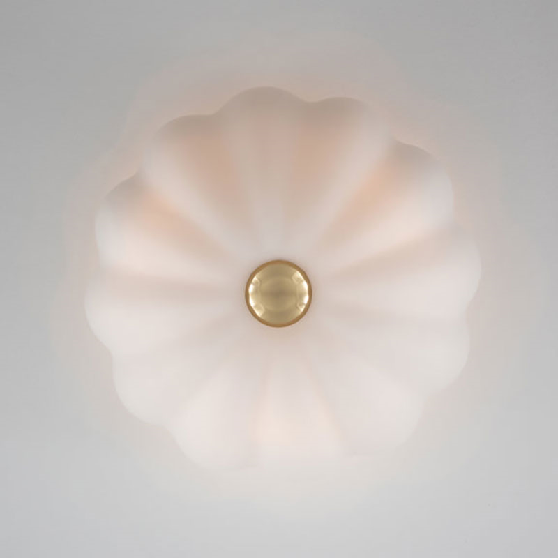 Flower Flush Ceiling Light, H22cm, Opal-3