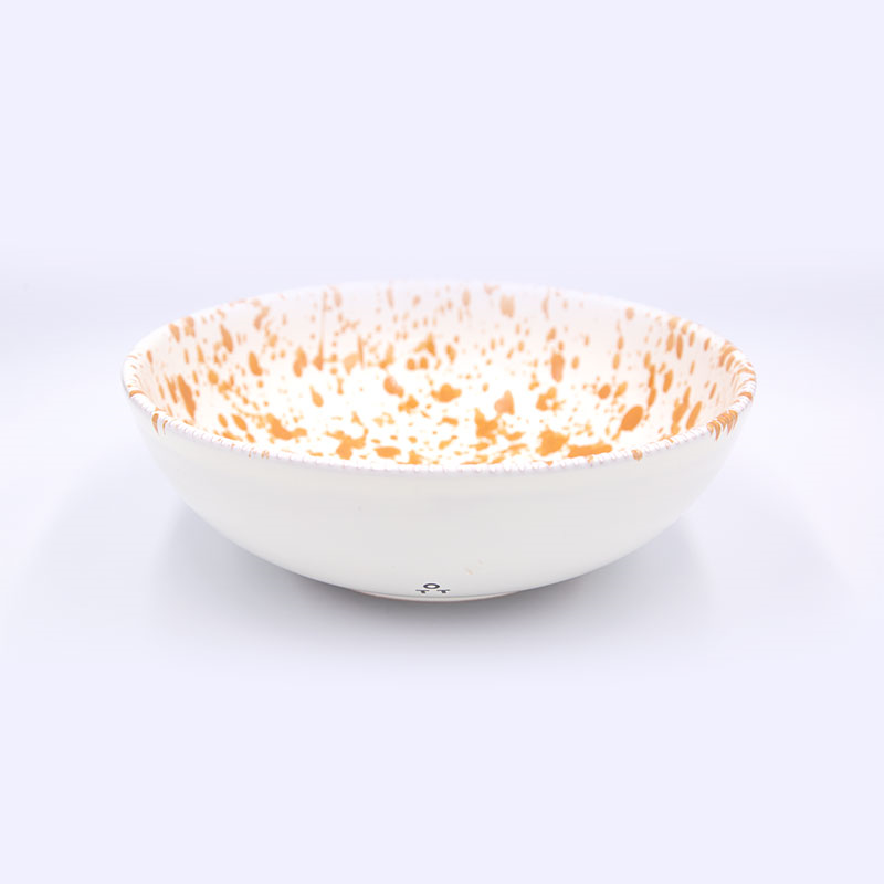 Splatter Pasta Bowl, D20cm, Burnt Orange-0