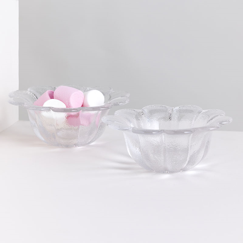 Daisy Set of 2 Dishes, D18cm, Clear-2