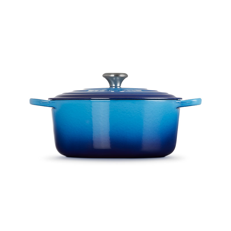 Signature Cast Iron Round Casserole, 28cm, Azure-4