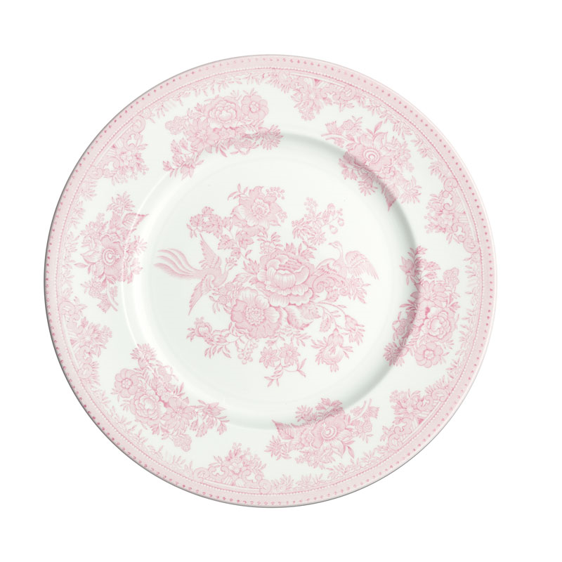 Asiatic Pheasants Plate, D22cm, Pink-0