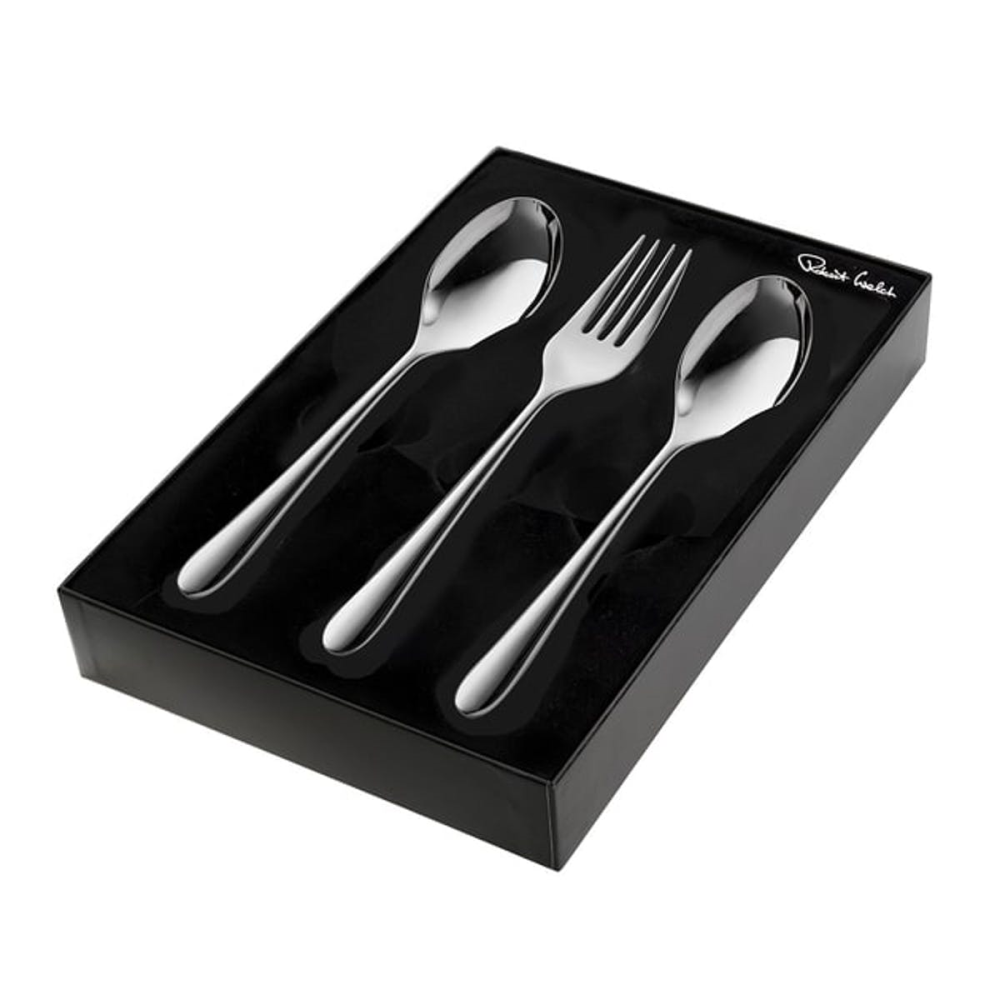 Kingham Bright 3 piece serving set, Stainless Steel-0