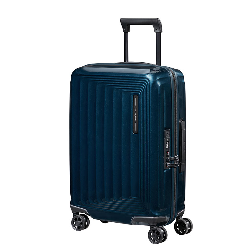 Nuon Cabin Suitcase, H55 x L40 x W20/23cm, Metallic Dark Blue-0