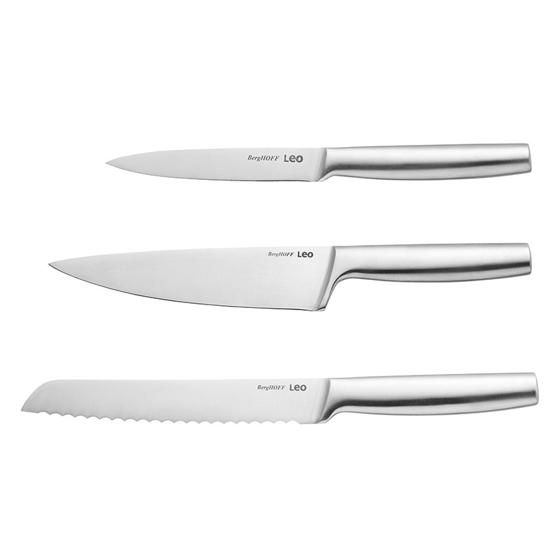 Leo Legacy 3 Piece Classic Knife Set, Stainless Steel-0