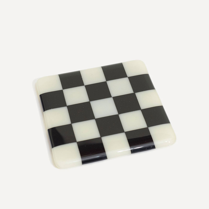 David Perry Oceanside Set of 4 Coasters, 10cm x 10cm, Black & Cream-0