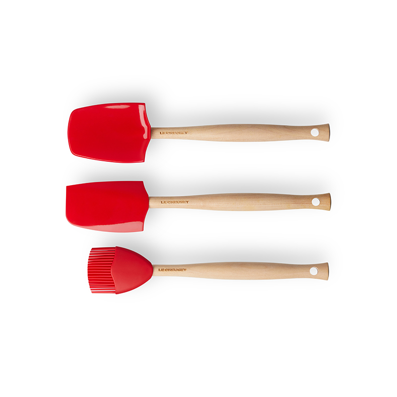 Silicone Utensil Tools, Set of 3, Cerise-0