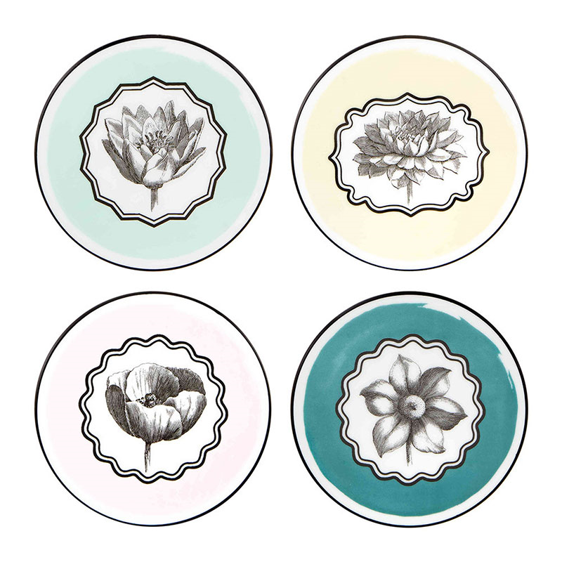 Herbariae Coasters - Set of 4, D12.5cm, Multi-0