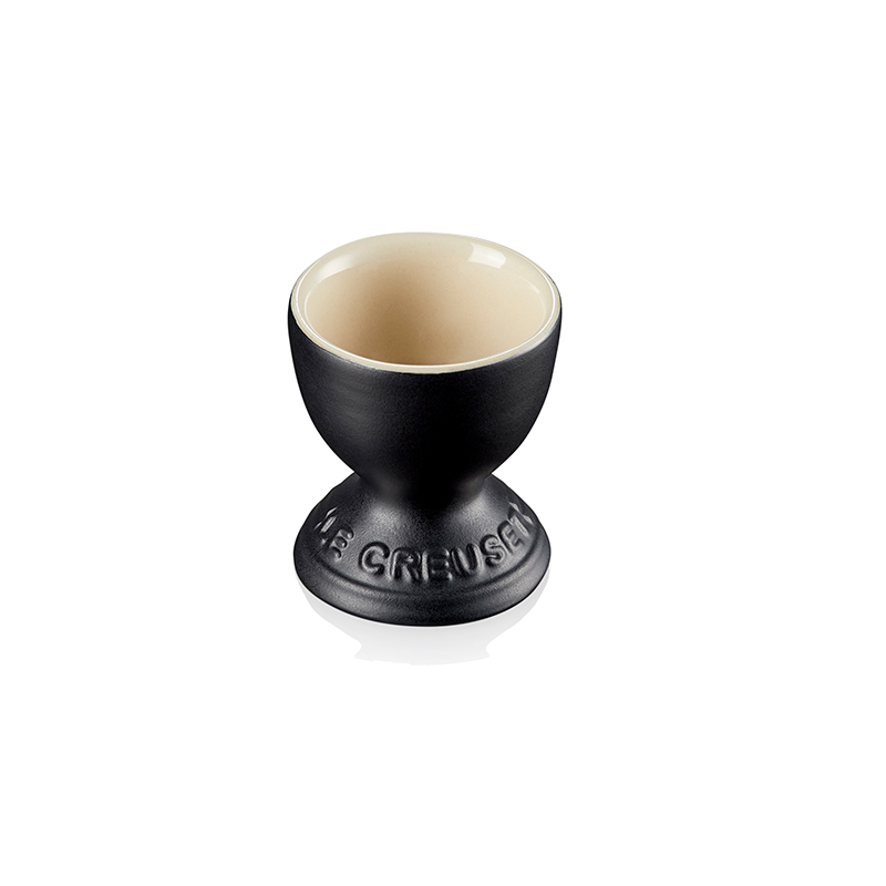 Stoneware Egg cup, Satin Black-0