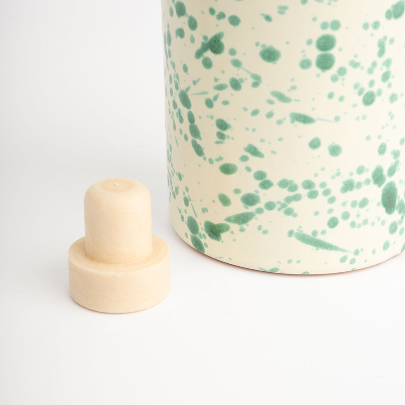 Splatter Ceramic Bottle, 500ml, Pistachio-3