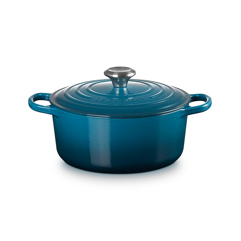 Signature Cast Iron Round casserole, Dia24cm - 4.2L, Deep Teal-1