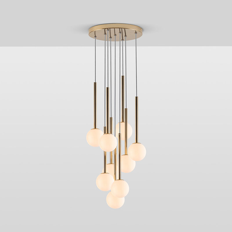 Globe Cluster Pendant Light, H99cm, Brass-2