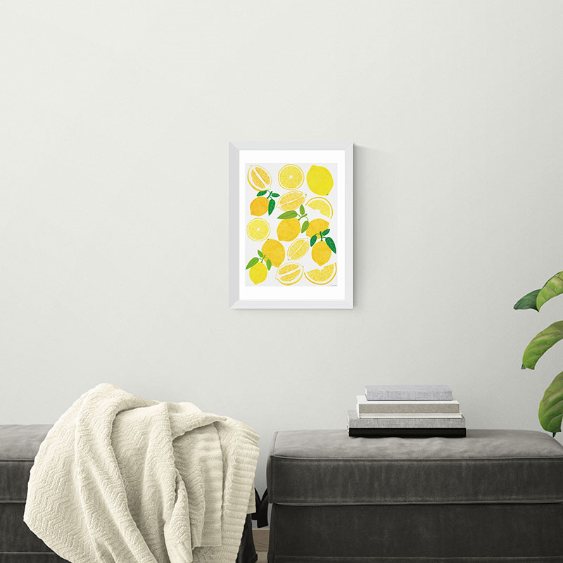 Leanne Simpson Lemon Harvest Framed Print, 45 x 33cm, Yellow-1