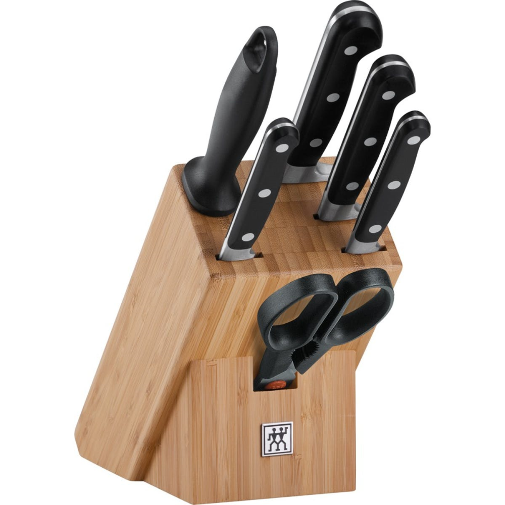 Professional S 7 piece knife block set, Bamboo-0