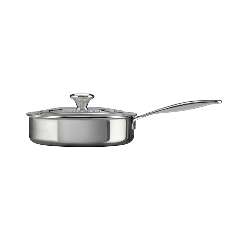 Signature Uncoated Saute pan with lid, 24cm, stainless steel-2