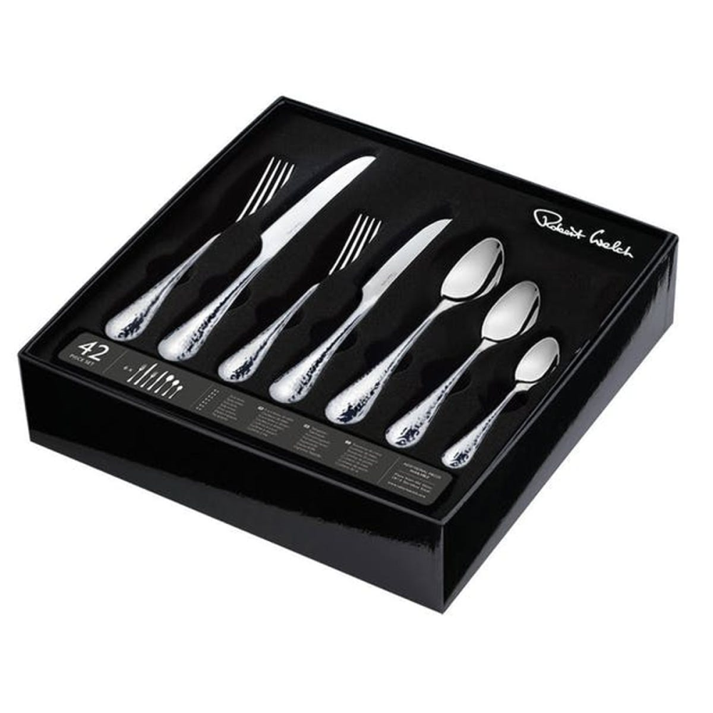 Honeybourne Bright 42 Piece cutlery set, Stainless Steel-0