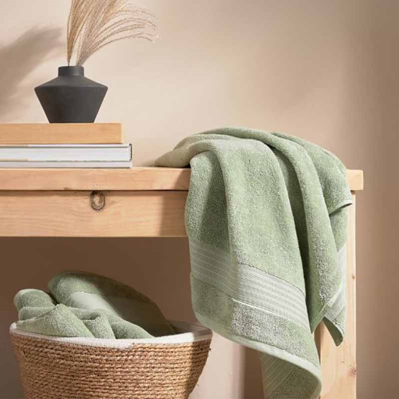 Organic Eco Twist Bath Towel, Thyme-0