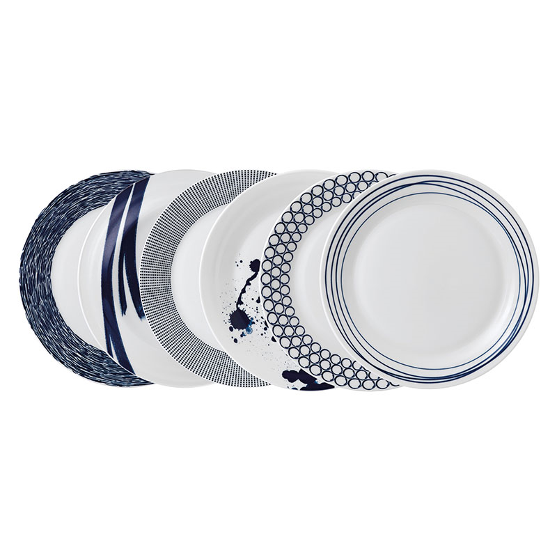 Pacific Set of 6 dinner plates, 28cm-2